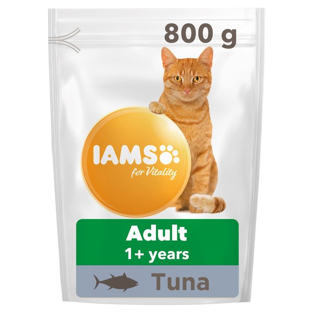 Iams Adult Dry Cat Food Tuna, 800g