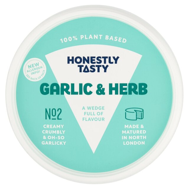 Honestly Tasty Garlic & Herb Vegan Cheese Spread, 115g