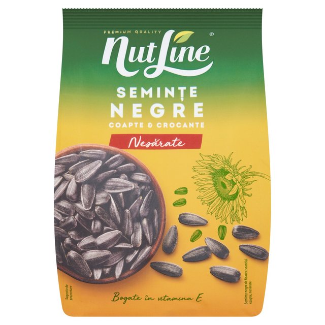 NutLine Black Sunflower Seeds, Unsalted, 300g