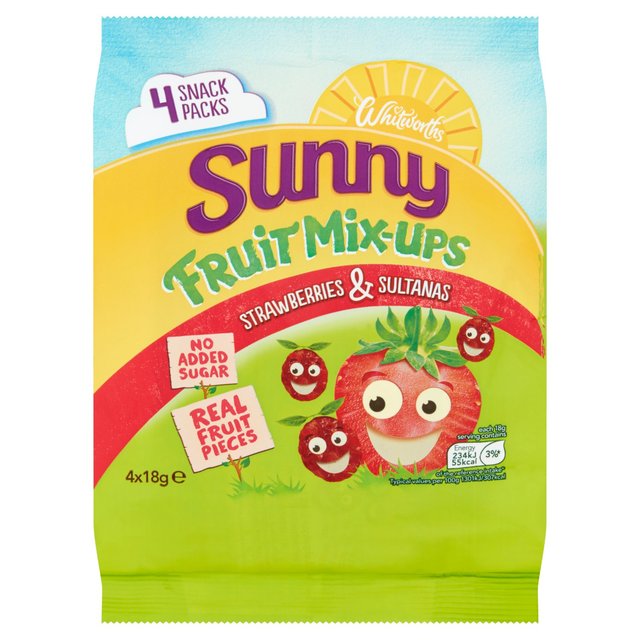 Whitworths Sunny Mix Ups Strawberry & Sultana, 4 x 18g
