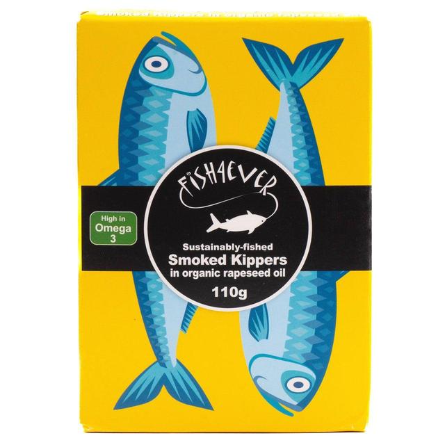 Fish 4 Ever Smoked Kippers in Organic Rapeseed Oil, 110g
