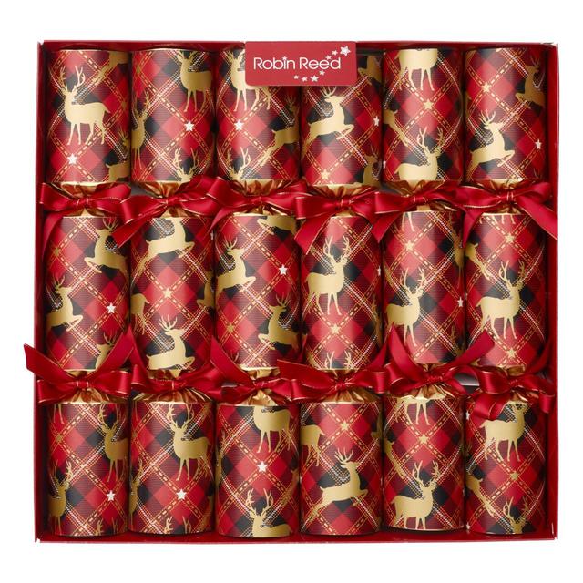 Robin Reed Tartan Christmas Crackers, 6 Per Pack