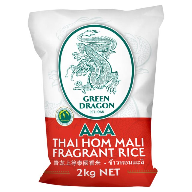 Green Dragon Thai Fragrant Jasmine Hom Mali Rice, 2kg