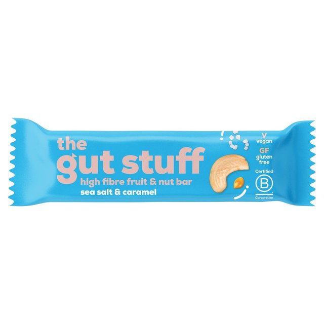 The Gut Stuff Sea Salt & Caramel High Fibre Fruit & Nut Bar, 35g