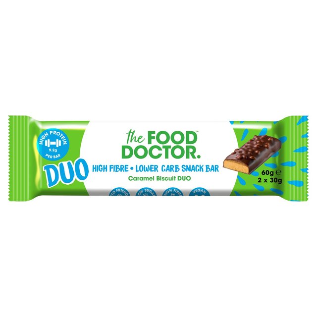 The Food Doctor Caramel Biscuit Bar, 2 x 30g