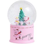 M&S Light Up Pink Percy Christmas Snowglobe