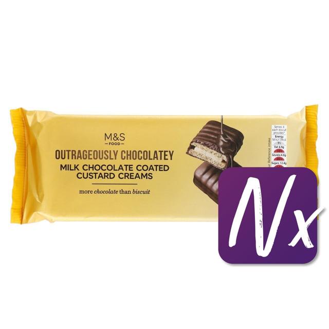 M & S Milk Chocolate Coated Custard Cream, 162g