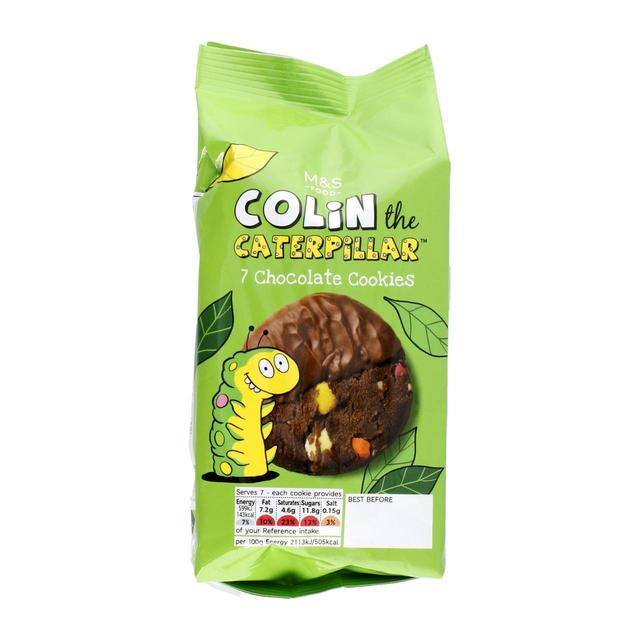 M & S 7 Colin the Caterpillar Chocolate Cookies, 200g