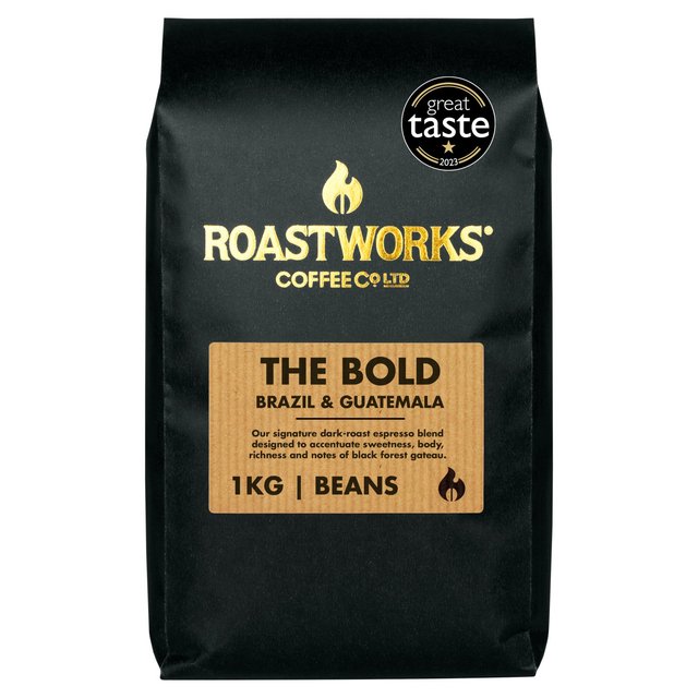Roastworks The Bold Whole Bean Coffee 1kg, 6 x 1kg
