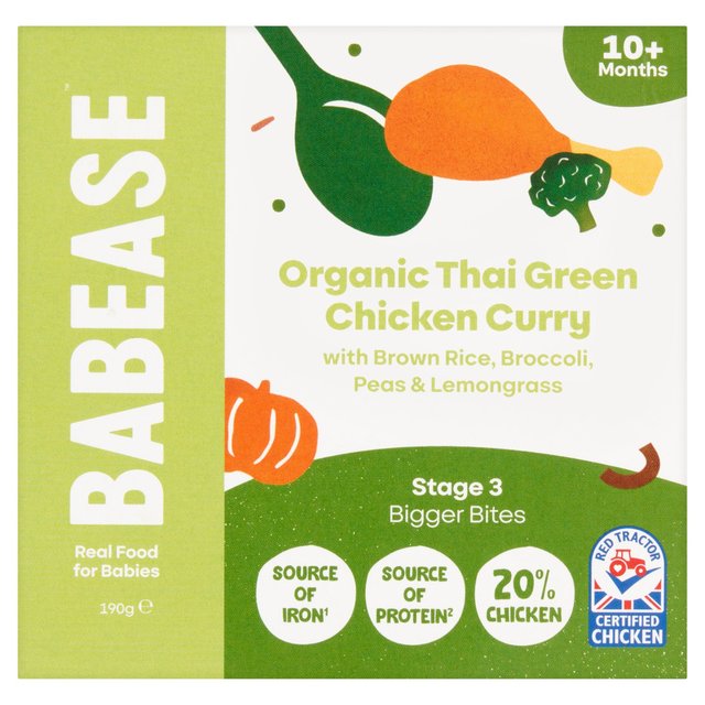 Babease Organic Thai Green Chicken Curry Baby Food Pot 10+months, 190g