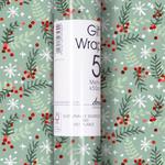 Green Floral Christmas Gift Wrap Roll