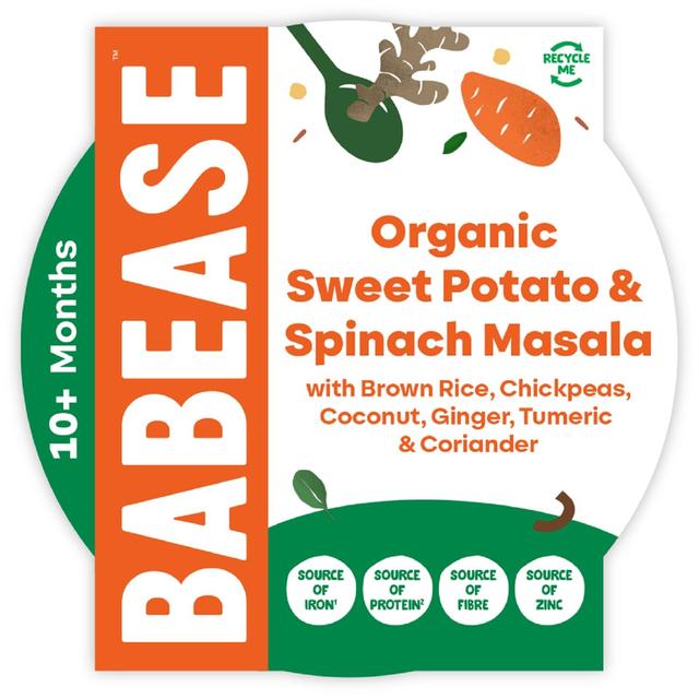 Babease Sweet Potato & Spinach Masala Baby Food Pot 10+months, 190g