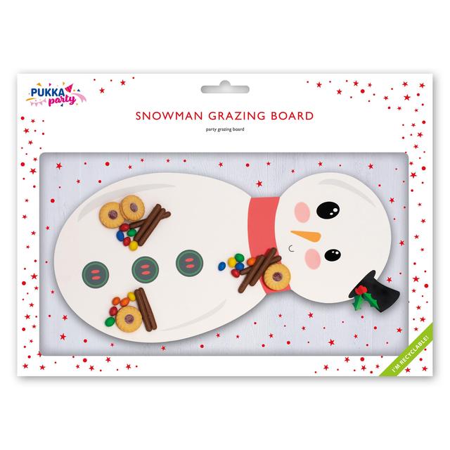 Pukka Party Snowman Grazing Board, 30x58cm