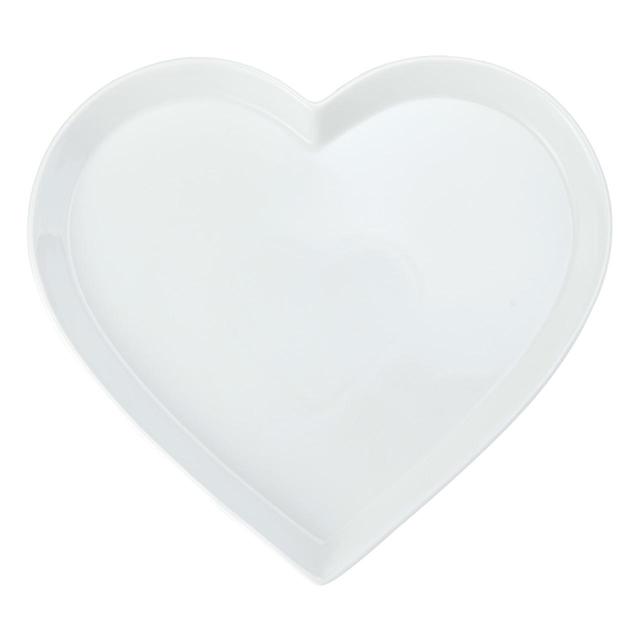 Mikasa Chalk Porcelain Heart Serving Platter, 30cm, Labelled
