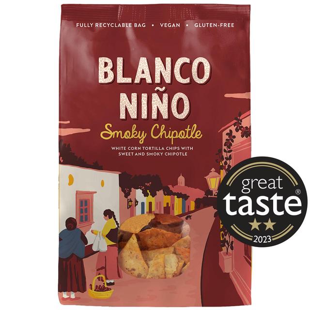 Blanco Nino Smoky Chipotle White Corn Tortilla Chips, 170g