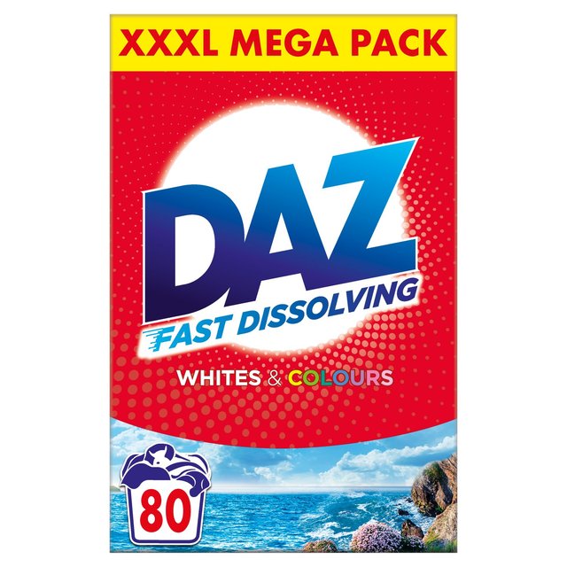 Daz Brilliant White Washing Powder 80 Washes, 4.8kg