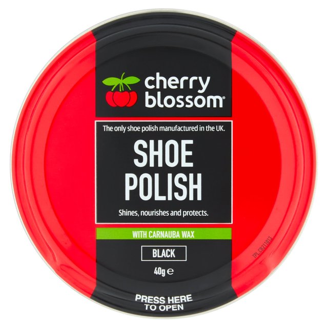 Cherry Blossom Black Shoe Polish, 40g