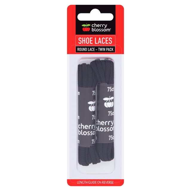 Cherry Blossom Black Laces Twin Pack, 2 per Pack