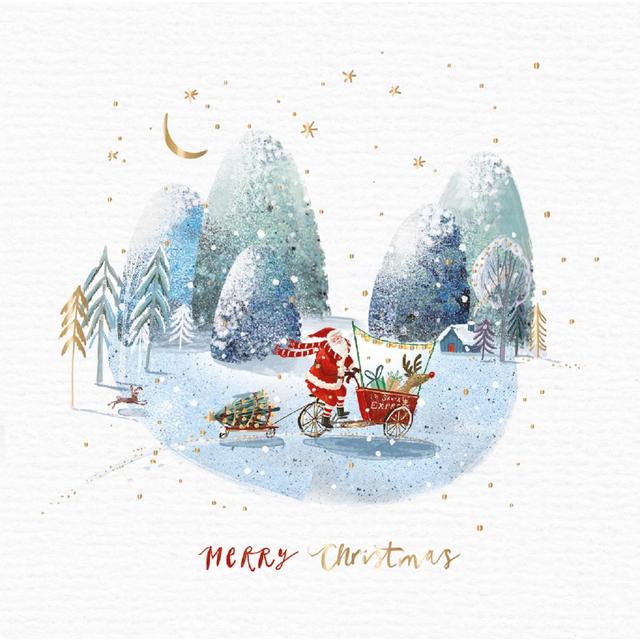 Ling Design Special Delivery Santa Christmas Card, 16.5x16.5x0.2cm