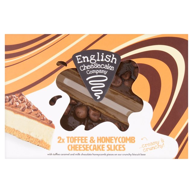 English Cheesecake Company Toffee & Honeycomb Cheesecake Slices, 2 x 107g