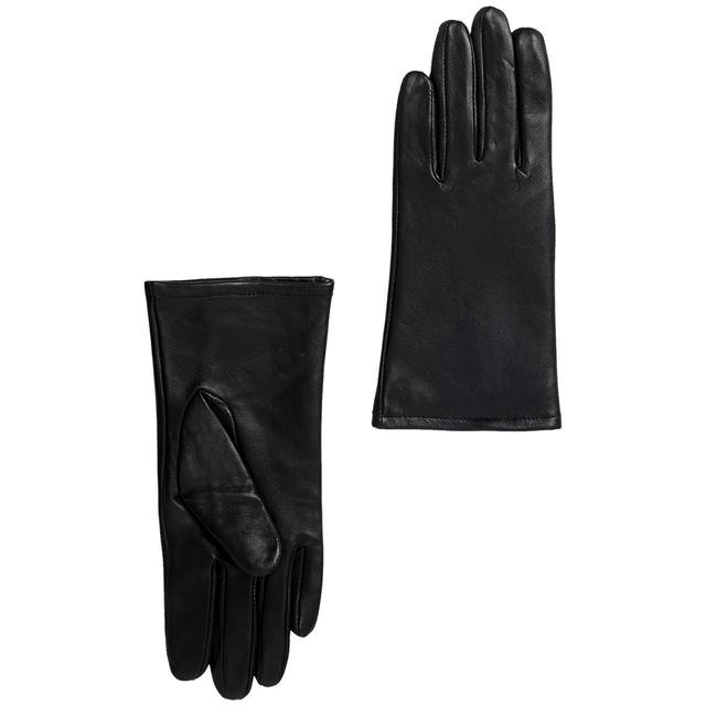 M & S Leather Warm Lined Gloves, S, Black