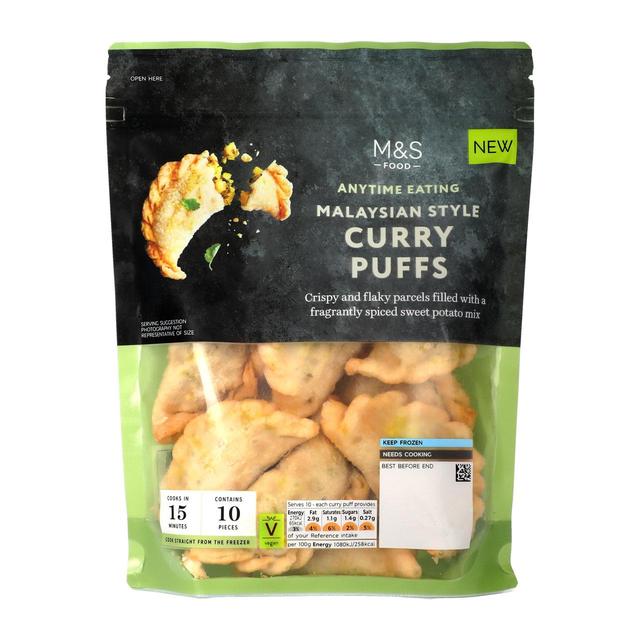 M & S 10 Malaysian Style Curry Puffs Frozen, 250g