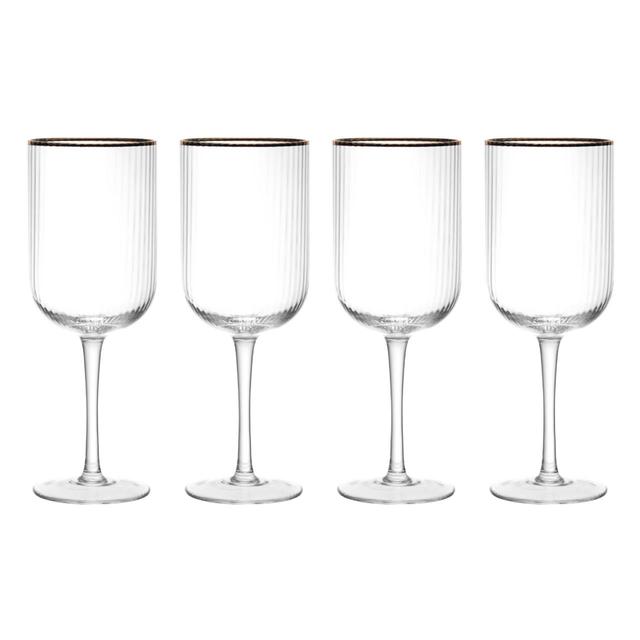 Mikasa Sorrento 4pc White Wine Glasses, 400ml, Gift Boxed, 4 per Pack