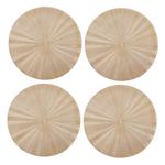 Mikasa 4pc PU Round Placemats, Gold, 38cm, Tagged