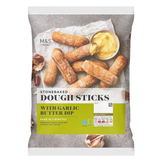 M & S Dough Sticks With Garlic Butter Dip, 170g