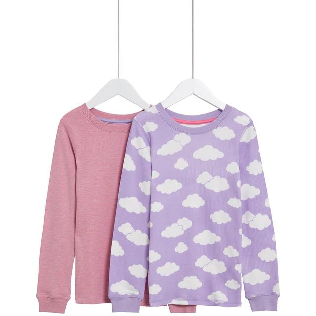 M & S Cloud Thermal Tops, 2 Pack, 4-5 Years, Lilac