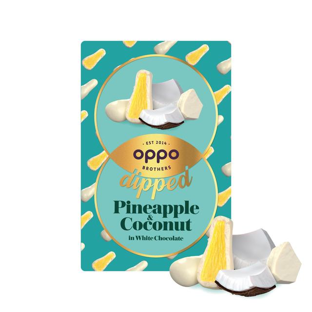 Oppo Brothers Dipped Pineapple & Coconut in White Chocolate, 150g