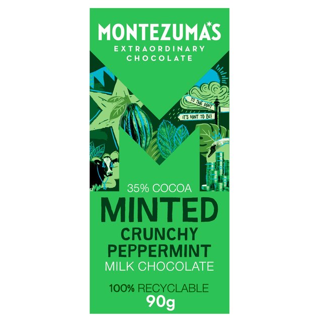 Montezuma’s Minted Peppermint Milk Chocolate Bar, 90g