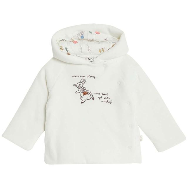 M & S Peter Rabbit Velour Jacket, Newborn, Grey