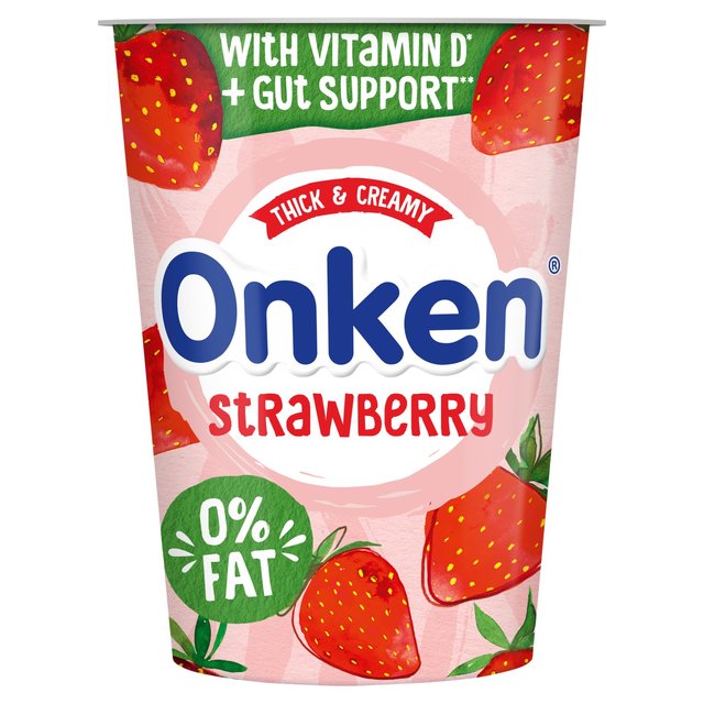 Onken Biopot Fat Free Strawberry Yoghurt, 450g
