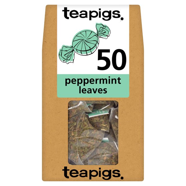 Teapigs Peppermint Leaves Tea Bags, 50 Per Pack