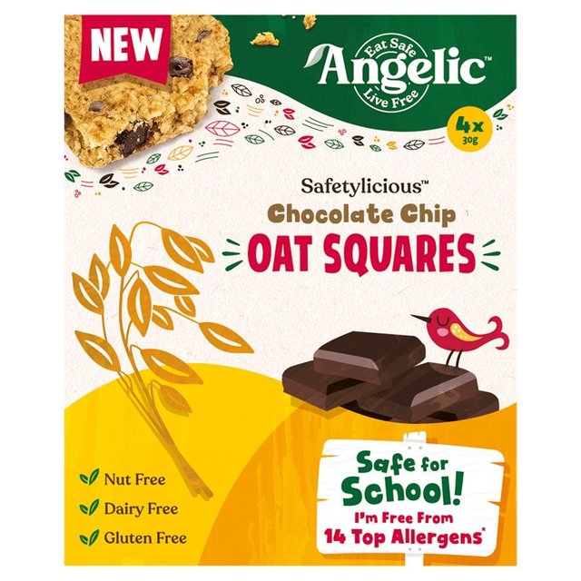 Angelic Free From Chocolate Chip Oat Squares, 120g