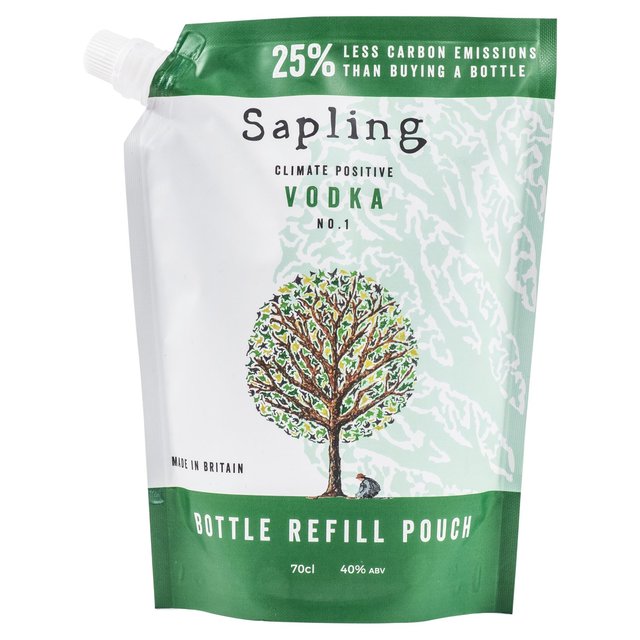 Sapling Climate Positive Vodka Refill Pouch, 70cl