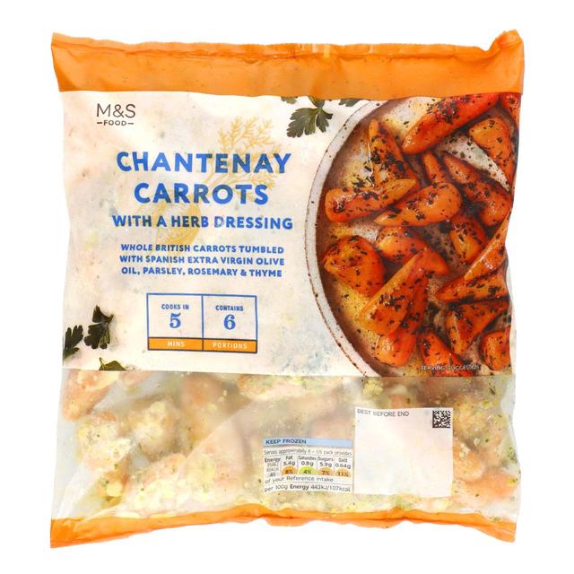 M & S Chantenay Carrots With a Herb Dressing Frozen, 500g