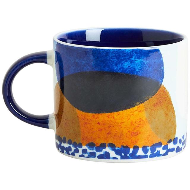 M & S Abstract Spot Mug, Blue