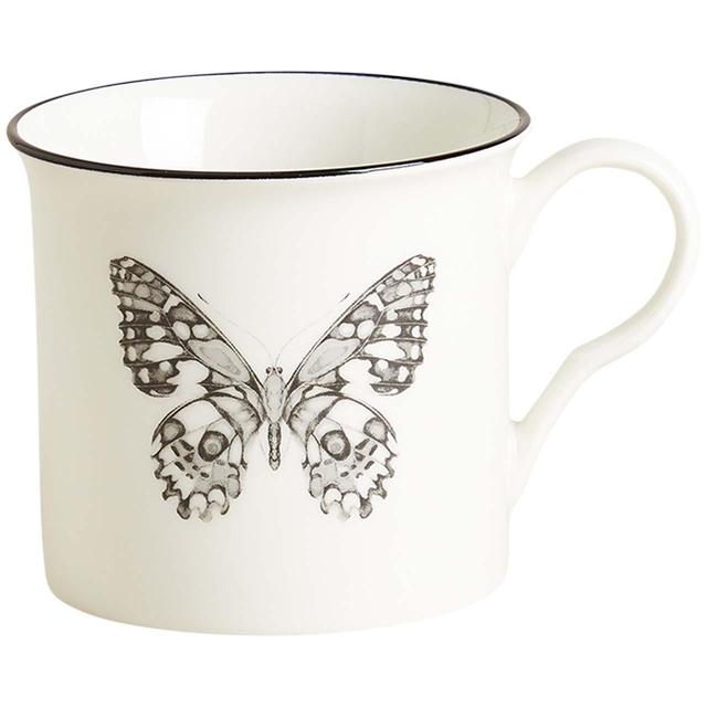 M & S Collection Butterfly Mug Black