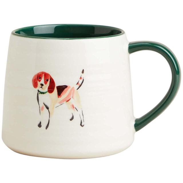 M & S Beagle Dog Mug Dark Green