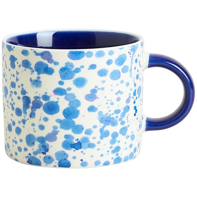 M & S Paint Splatter Mug Blue