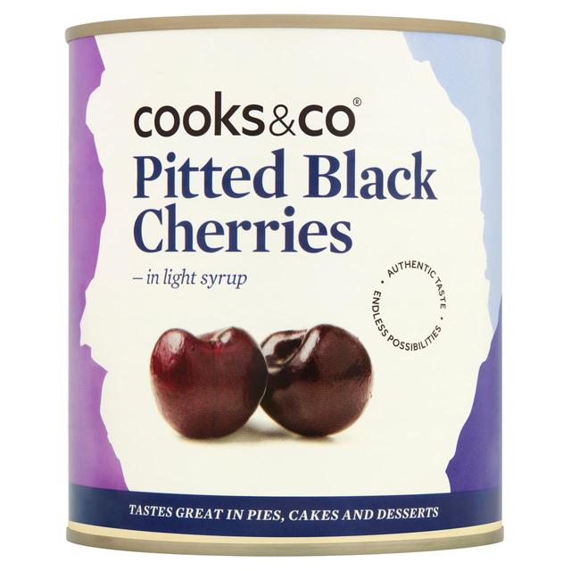 Cooks & Co Pitted Black Cherries, 850g