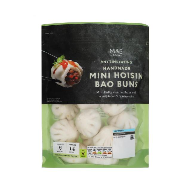 M & S 14 Mini Hoisin Bao Buns Frozen, 280g