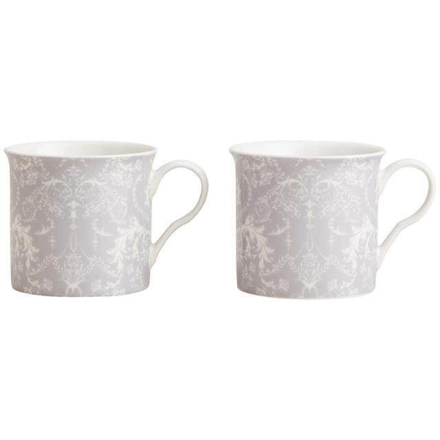 M & S Collection Set of 2 Palace Mugs, One Size, Grey