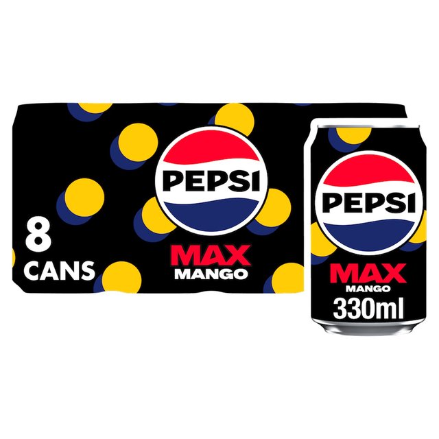 Pepsi Max Mango, 8 x 330ml