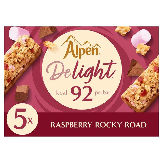 Alpen Delight Cereal Bars Raspberry Rocky Road, 5 per Pack