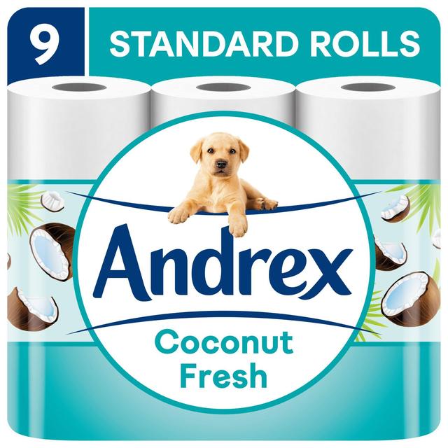 Andrex Coconut Fresh Toilet Roll, 9 Per Pack