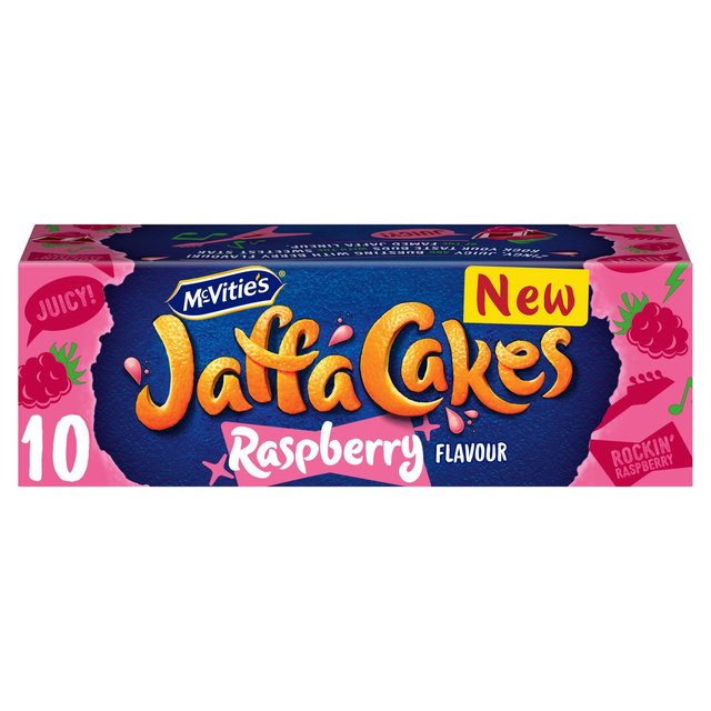 McVitie’s Jaffa Cakes Original Biscuits Raspberry Flavour, 10 Per Pack