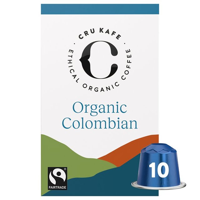 Cru Kafe Organic Fairtrade Colombian Pods 10s, 10 per Pack